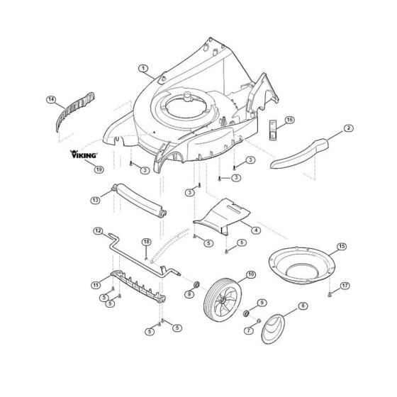 Housing, Front Axle for Viking MB 650.1 V Petrol Lawn Mowers