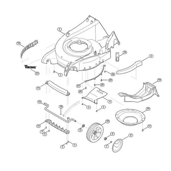 Housing, Front Axle for Viking MB 650.1 VM Petrol Lawn Mowers