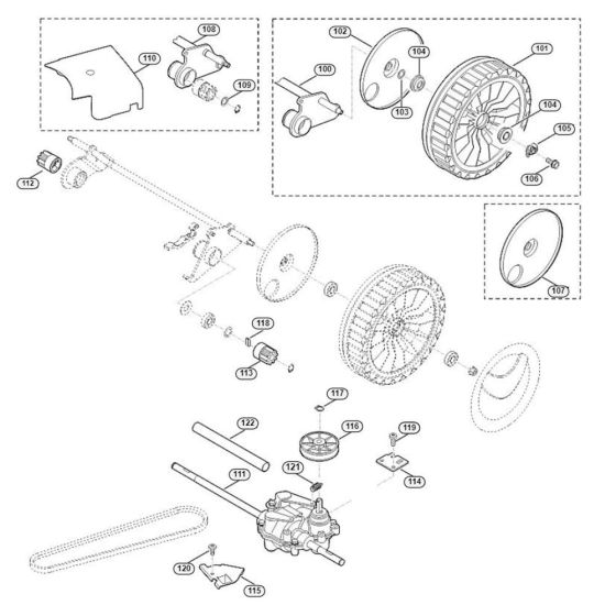 Shaft, Drive for Viking MB 655.1 GS Petrol Lawn Mowers