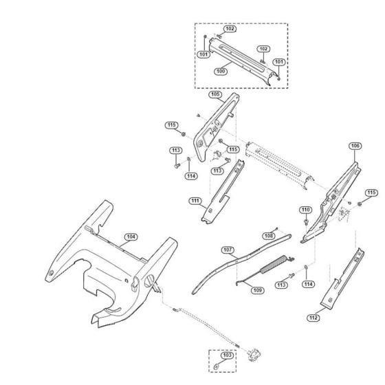 Frame, Height Adjustment-1 for Viking MB 655.1 VR Petrol Lawn Mowers