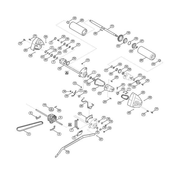 Shaft, Gear Box for Viking MB 655.3 RS Petrol Lawn Mowers