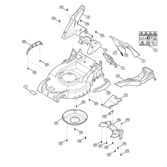 Housing for Viking MB 655.3 VS Petrol Lawn Mowers