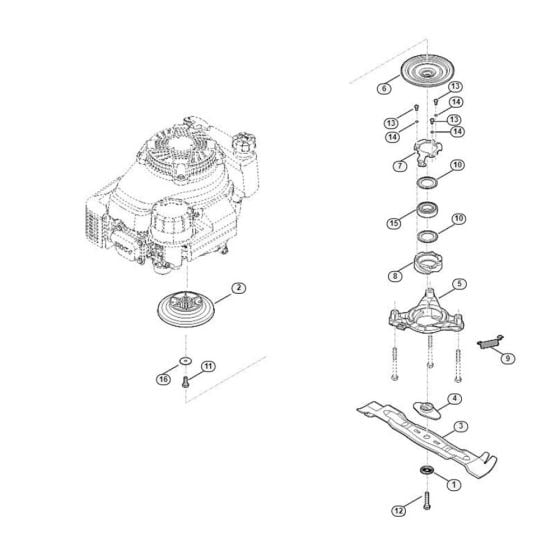 Blade, Blade Clutch for Viking MB 655.3 YS Petrol Lawn Mowers