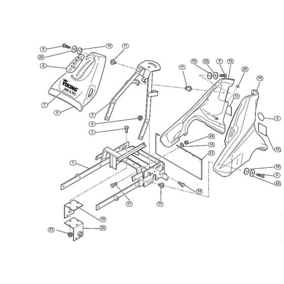 Frame for Viking MB 6 RC Petrol Lawn Mowers