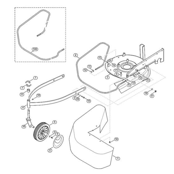 Housing, Wheel Front for Viking MB 6 RH Petrol Lawn Mowers