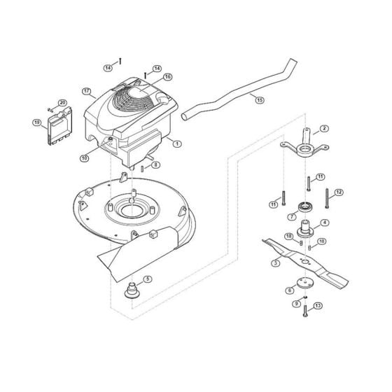 Engine, Blade for Viking MB 6 RH Petrol Lawn Mowers