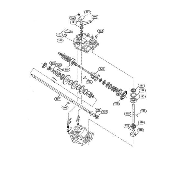 Gear Box for Viking MB 750.1 GK Petrol Lawn Mowers