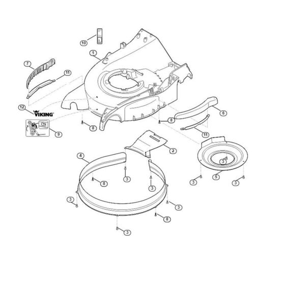 Housing for Viking MB 750.1 KS Petrol Lawn Mowers