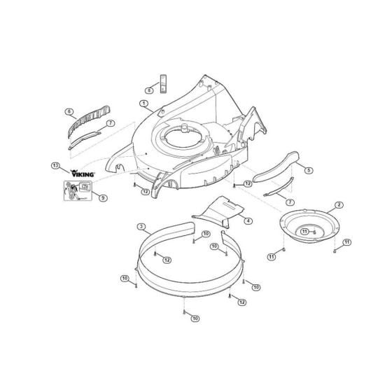 Housing for Viking MB 750.2 KS Petrol Lawn Mowers