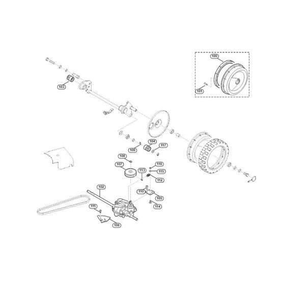 Shaft, Drive-1 for Viking MB 755.0 KS Petrol Lawn Mowers