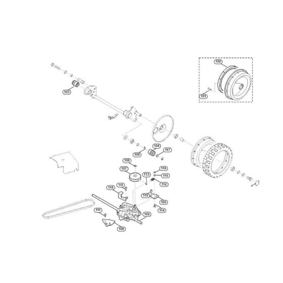 Shaft, Drive-1 for Viking MB 755.1 KS Petrol Lawn Mowers