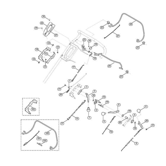 Handle Upper Part for Viking MB 756.0 GS Petrol Lawn Mowers