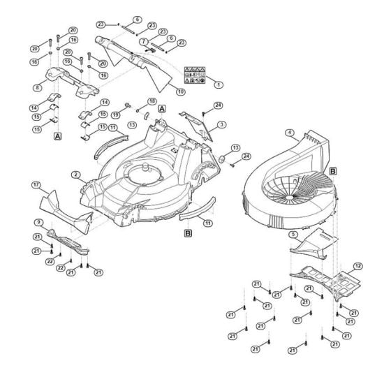 Housing for Viking MB 756.0 GS Petrol Lawn Mowers