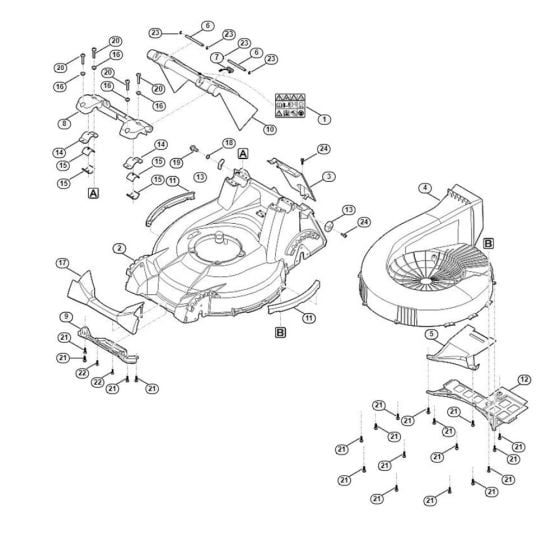 Housing for Viking MB 756.0 YS Petrol Lawn Mowers