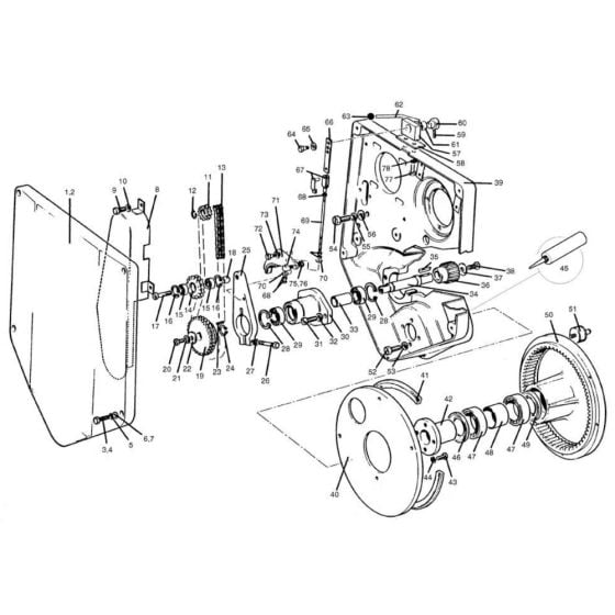 Main Drive and Brake Assembly for Benford Terex Mecalac MBR71 Roller