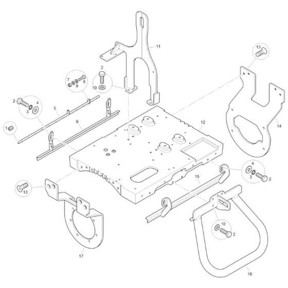 Main Frame & Fittings for Mecalac MBR71 HD Pedestrian Roller