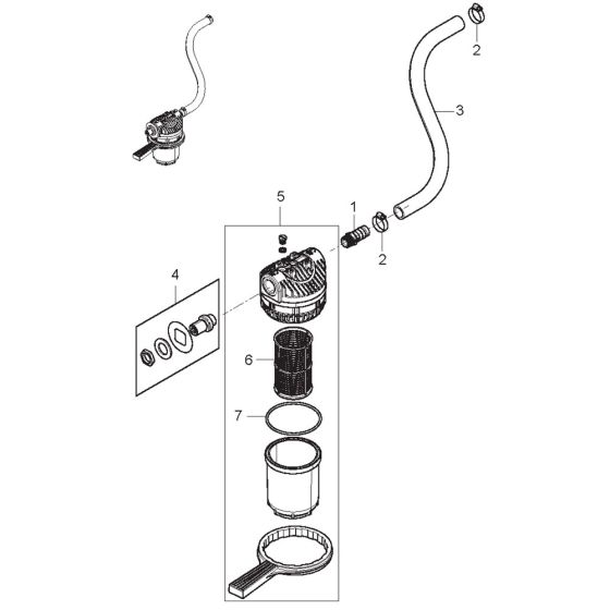 Water Inlet Assembly for Nilfisk MC 10P-500/1680 440/3/60 Pressure Washer