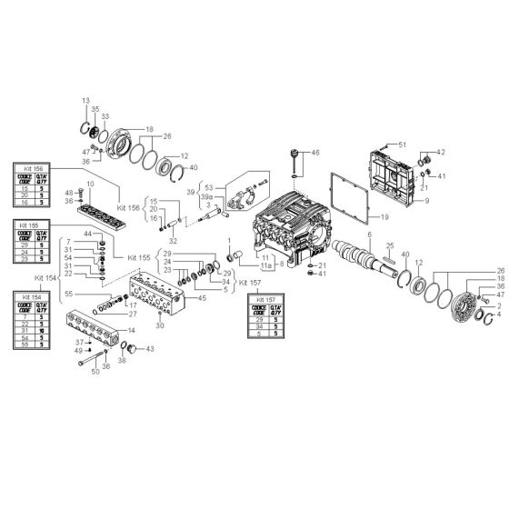 Pump Assembly for Nilfisk MC 10P-500/1680 440/3/60 Pressure Washer