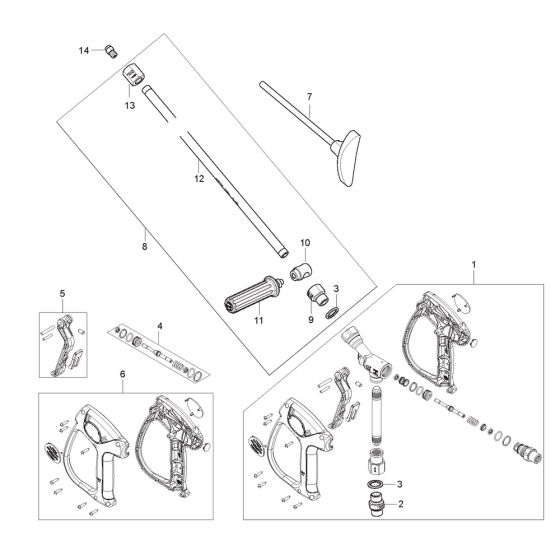 Lance, Nozzle Assembly for Nilfisk MC 10P-500/1680 440/3/60 Pressure Washer