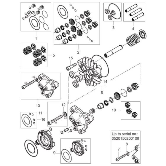 Cylinder Block for Nilfisk MC 5M-100/770 Pressure Washer