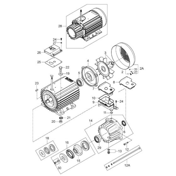 Motor Pump for Nilfisk MC 5M-100/770 XT Pressure Washer