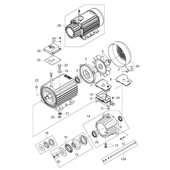 Motor Pump for Nilfisk MC 5M-200/1000 XT Pressure Washer