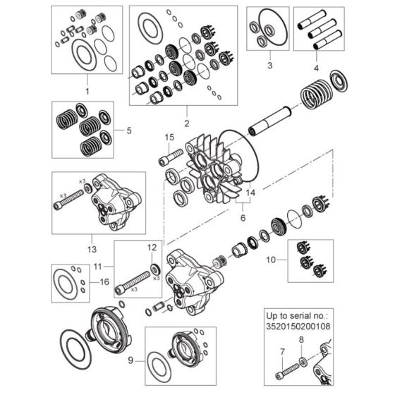 Cylinder Block for Nilfisk MC 5M-220/1130 XT Pressure Washer