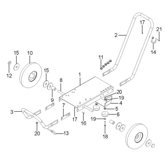 Chassis Assembly for Nilfisk MC 5M-240/870 PE Pressure Washer