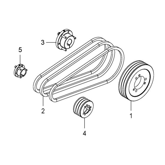 Pulley Assembly for Nilfisk MC 5M-225/910 PE PLUS Pressure Washer