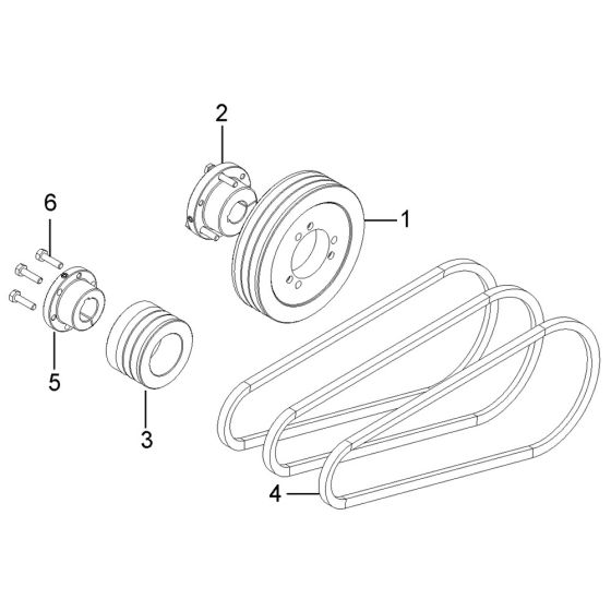 Pulley Assembly for Nilfisk MC 5M-250/1050 PE PLUS Pressure Washer