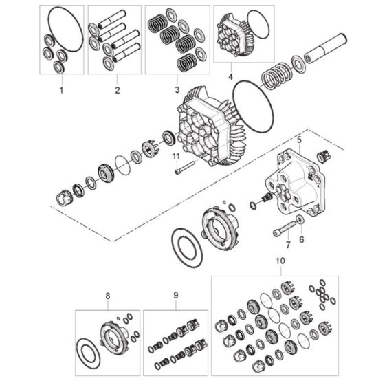 Cylinder Block for Nilfisk MC 6P-170/1600 FA Pressure Washer