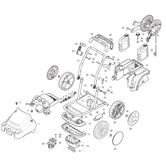 Complete Assembly for Nilfisk MC 7P-195/1280 FA 400/3/50 Pressure Washer