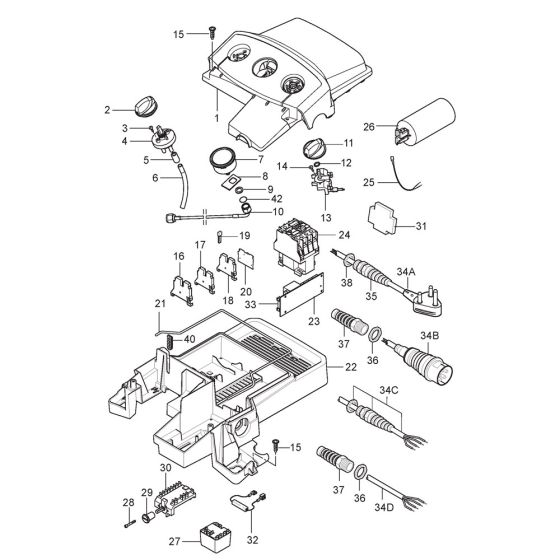 Electric Box Assembly for Nilfisk MC 7P-195/1280 FA 400/3/50 Pressure Washer