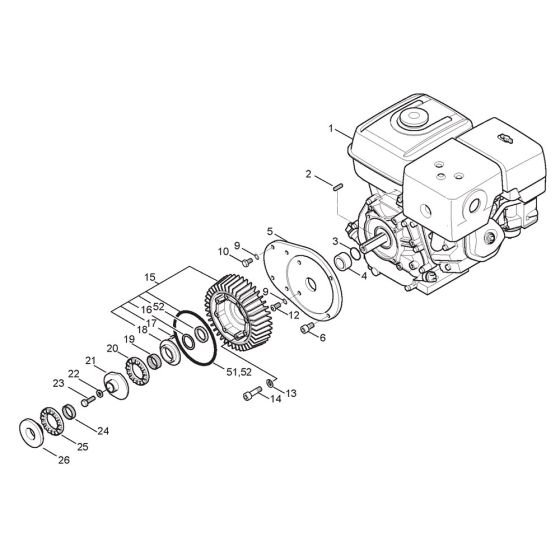 Motor Assembly for Nilfisk MC 7P-220/1120 PE PLUS Pressure Washer