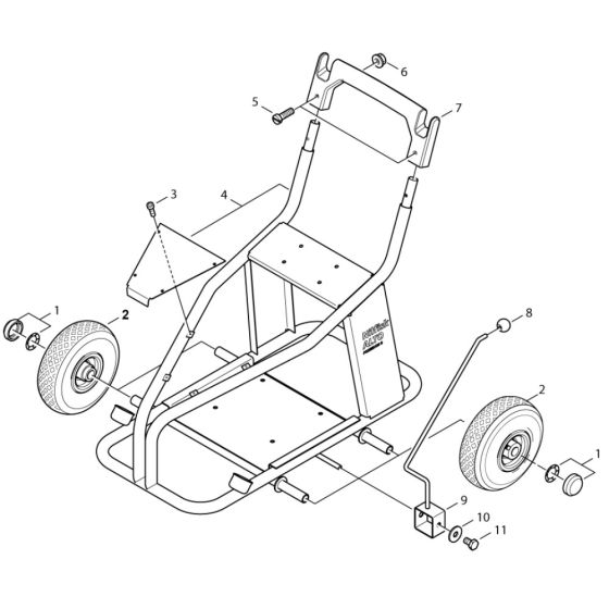 Chassis Assembly for Nilfisk MC 8P-180/2100 400/3/50 Pressure Washer