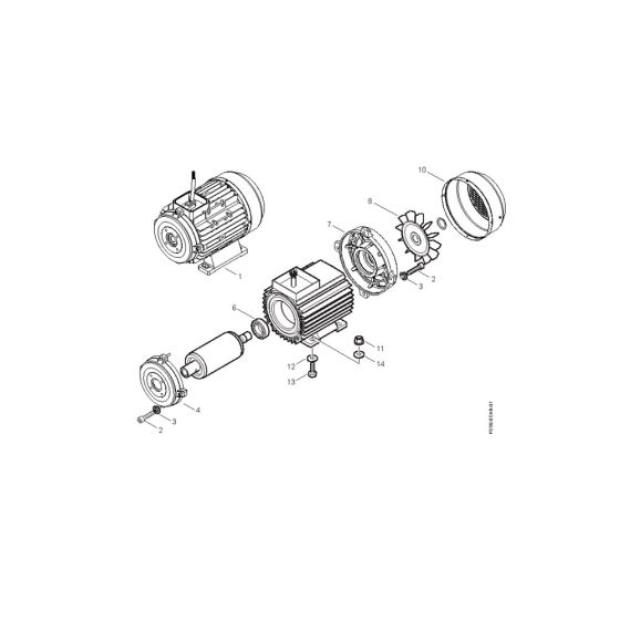 Motor Assembly for Nilfisk MC 8P-180/2100 400/3/50 Pressure Washer