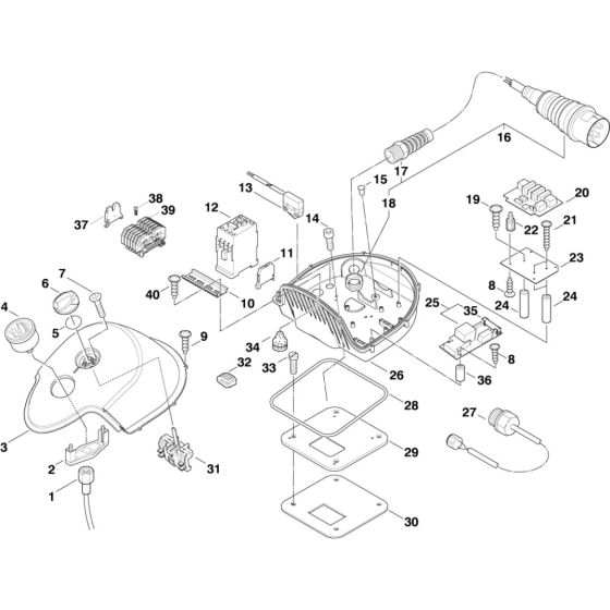 Electric Box Assembly for Nilfisk MC 8P-180/2100 400/3/50 Pressure Washer