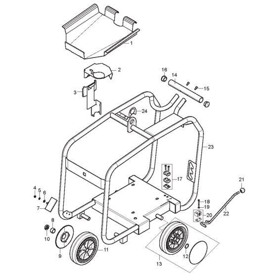 Frame Assembly for Nilfisk MC 9P-350/1260 400/3/50 Pressure Washer