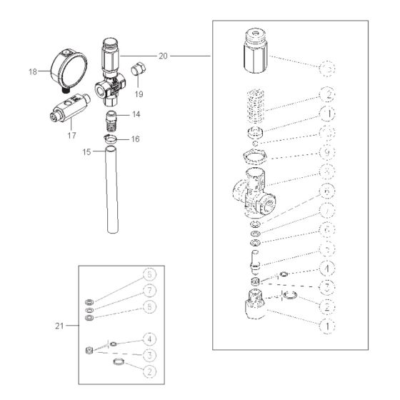 Safety Valve Assembly for Nilfisk MC 9P-350/1260 400/3/50 Pressure Washer