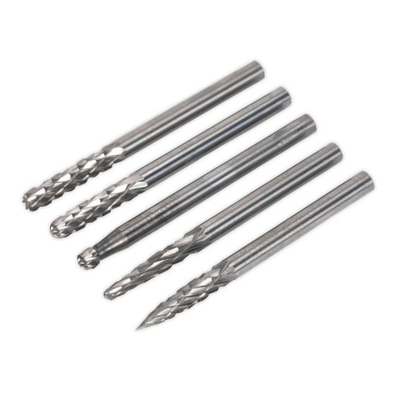 Micro Carbide Burr Set 5pc Sealey Part No. MCBSET01