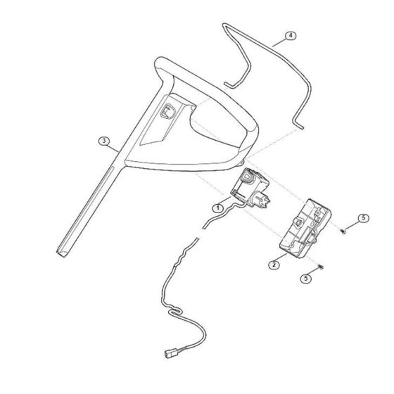 Handle Upper Part for Viking ME 339.0 C Petrol Lawn Mowers