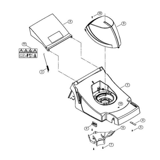 Housing for Viking ME 410 Petrol Lawn Mowers