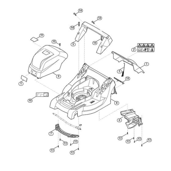 Housing for Viking ME 443.1 Petrol Lawn Mowers