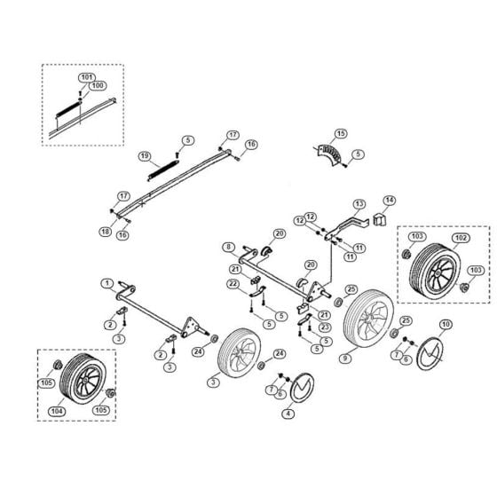 Chassis for Viking ME 450 M Petrol Lawn Mowers