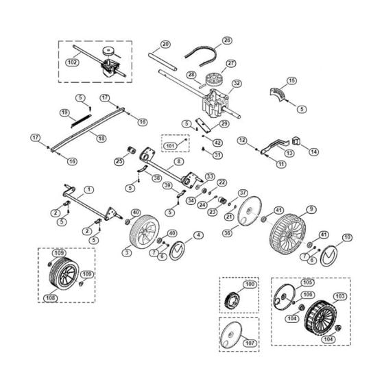 Chassis for Viking ME 455 M Petrol Lawn Mowers