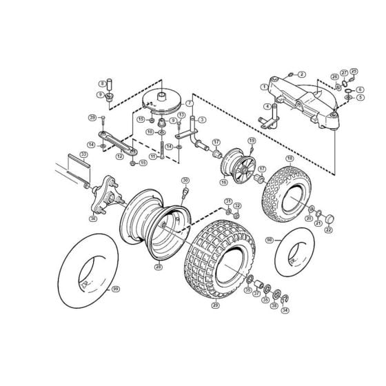 Wheels  for Stihl/ Viking MF 460 Ride on Mowers