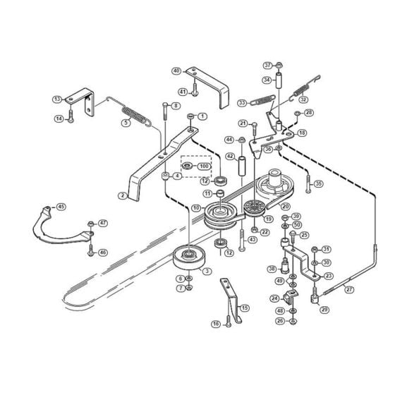 PTO Mowing Deck for Stihl/ Viking MF 860 Ride on Mowers