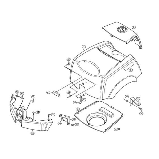 Moulding-1 for Stihl/ Viking MF 860 Ride on Mowers