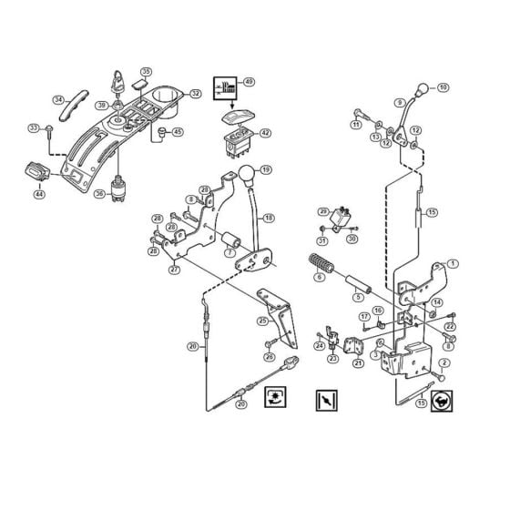 Controls  for Stihl/ Viking MF 860 Ride on Mowers