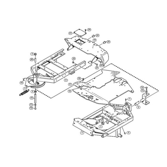 Frame  for Stihl/ Viking MF 880 Ride on Mowers